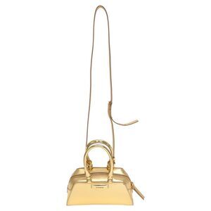Givenchy Mini Antigona East-West Top Handle Bag in Metallic Gold Leather